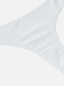 Culotte|Primark Lot De 5 Strings En Coton Blanc