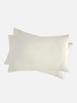 Draps Et Taies D'Oreillers|Primark Lot De 2 Taies D'oreiller En Satin Blanc
