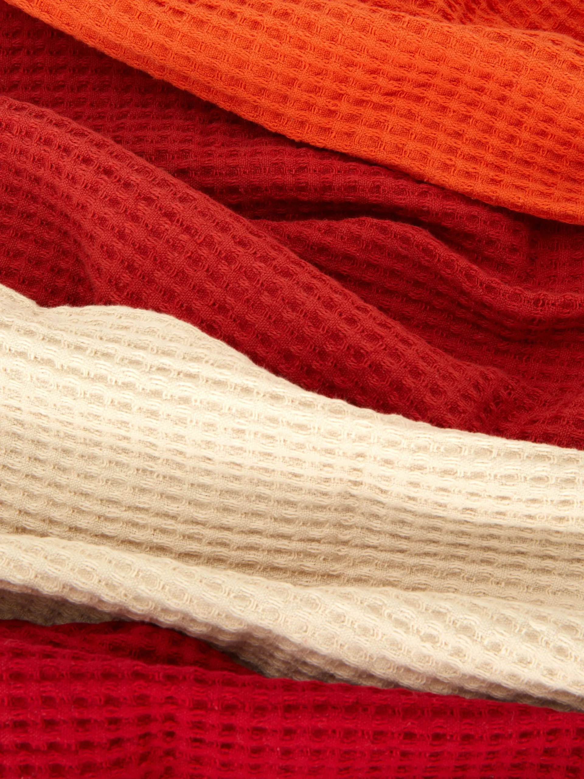 Art De La Table|Primark Lot De 4 Torchons Gaufrés Rouge