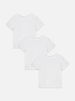 Sous-Vêtement|Primark Lot De 3 T-shirts à Manches Courtes Blanc