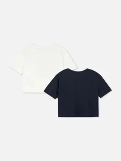 Hauts Et T-Shirts|Primark Lot De 2 T-shirts Courts Multicolore