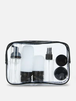 Accessoires De Soins|Accessoires Voyages|Primark Lot De Flacons De Cosmétiques De Voyage Pour Homme Noir