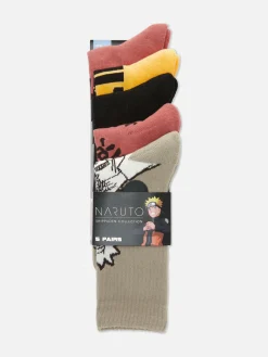 Chaussettes|Primark Lot De 5 paires De Socquettes Naruto Multicolore