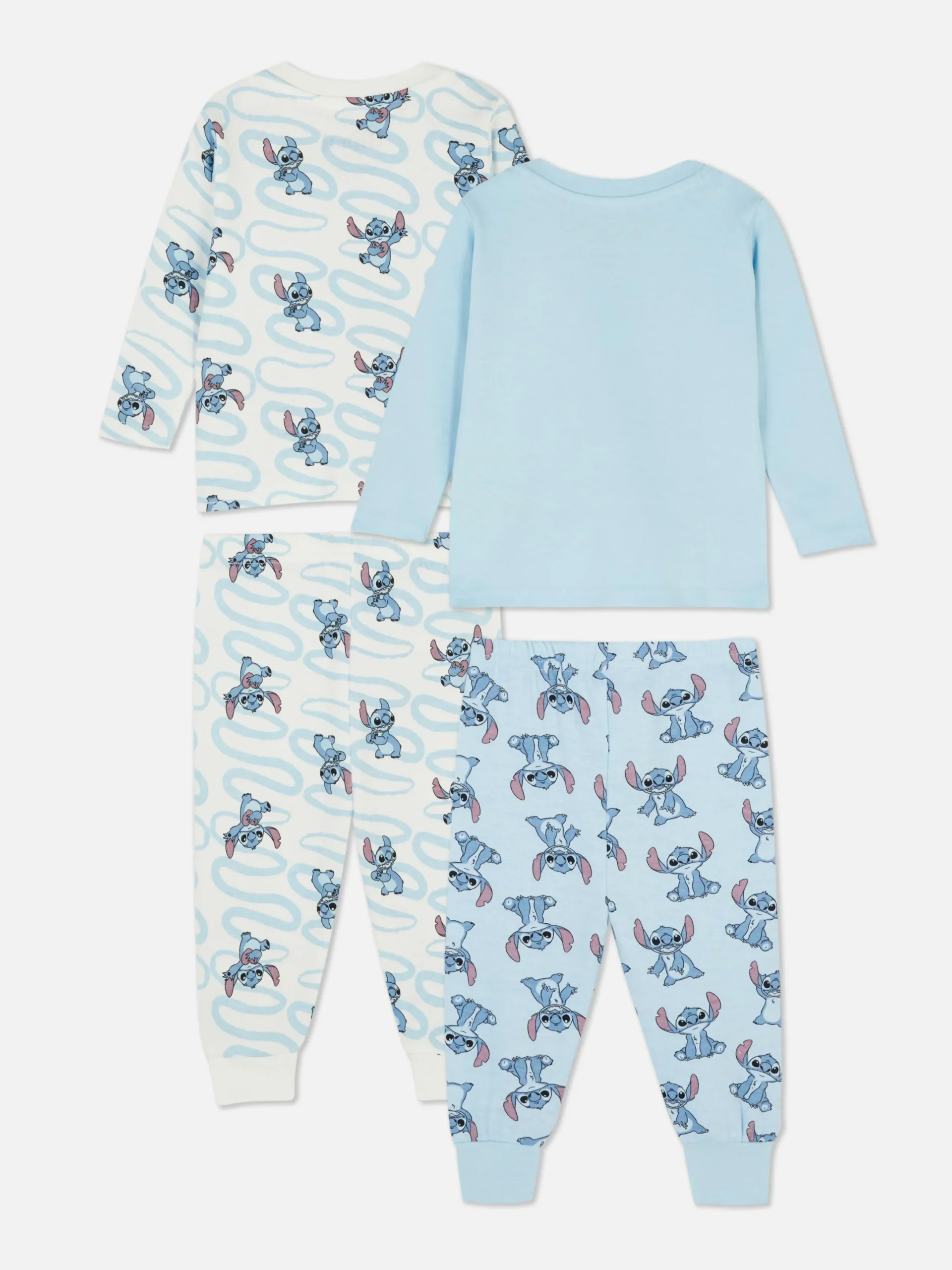 Pyjamas Et Vêtements De Nuit|Pyjamas Et Vêtements De Nuit|Primark Lot De 2 pyjamas à Manches Longues Disney Lilo & Stitch Bleu