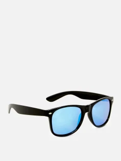 Lunettes De Soleil|Primark Lunettes De Soleil Effet Miroir à Monture Carrée Bleu