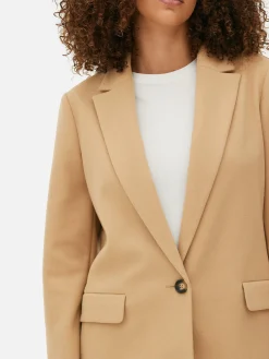 Manteaux Et Vestes|Primark Manteau à Boutonnage Simple Classique Camel