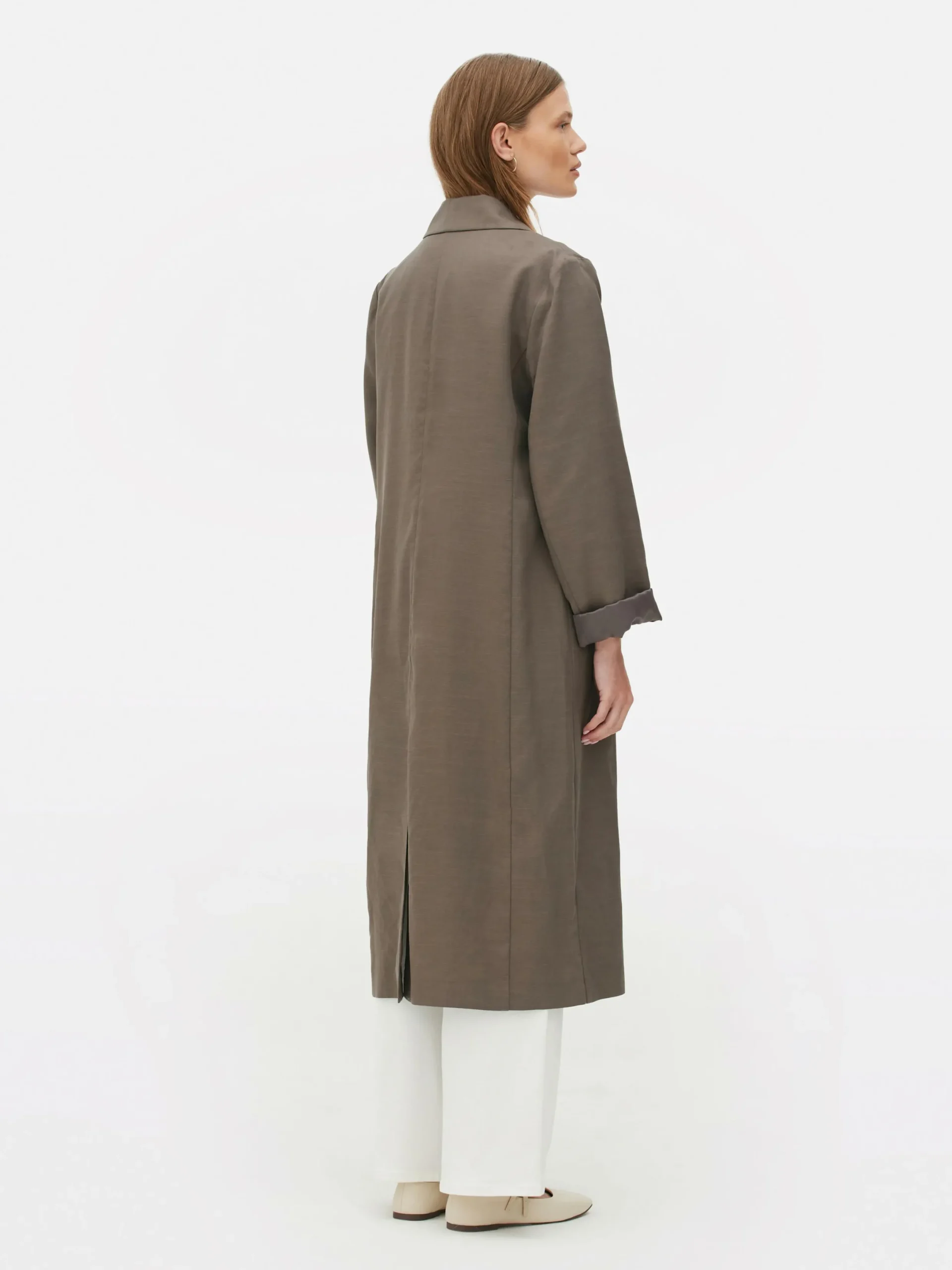 Manteaux Et Vestes|Primark Manteau Cache-poussière à Double Boutonnage The Edit Taupe