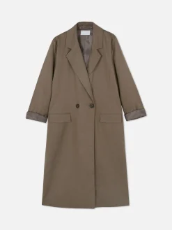 Manteaux Et Vestes|Primark Manteau Cache-poussière à Double Boutonnage The Edit Taupe