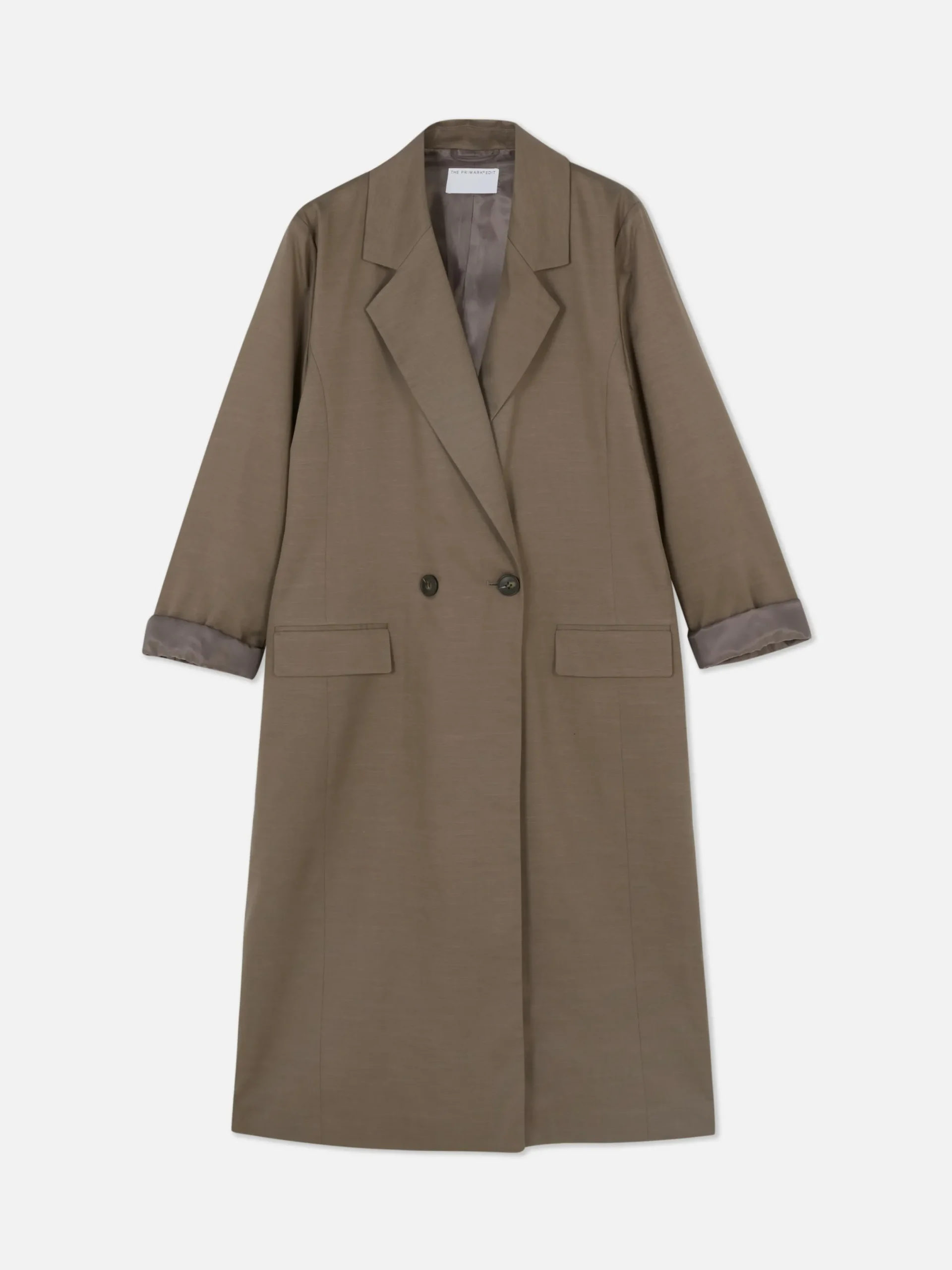 Manteaux Et Vestes|Primark Manteau Cache-poussière à Double Boutonnage The Edit Taupe