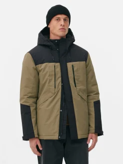 Manteaux Et Vestes|Primark Manteau Court Color Block Fauve