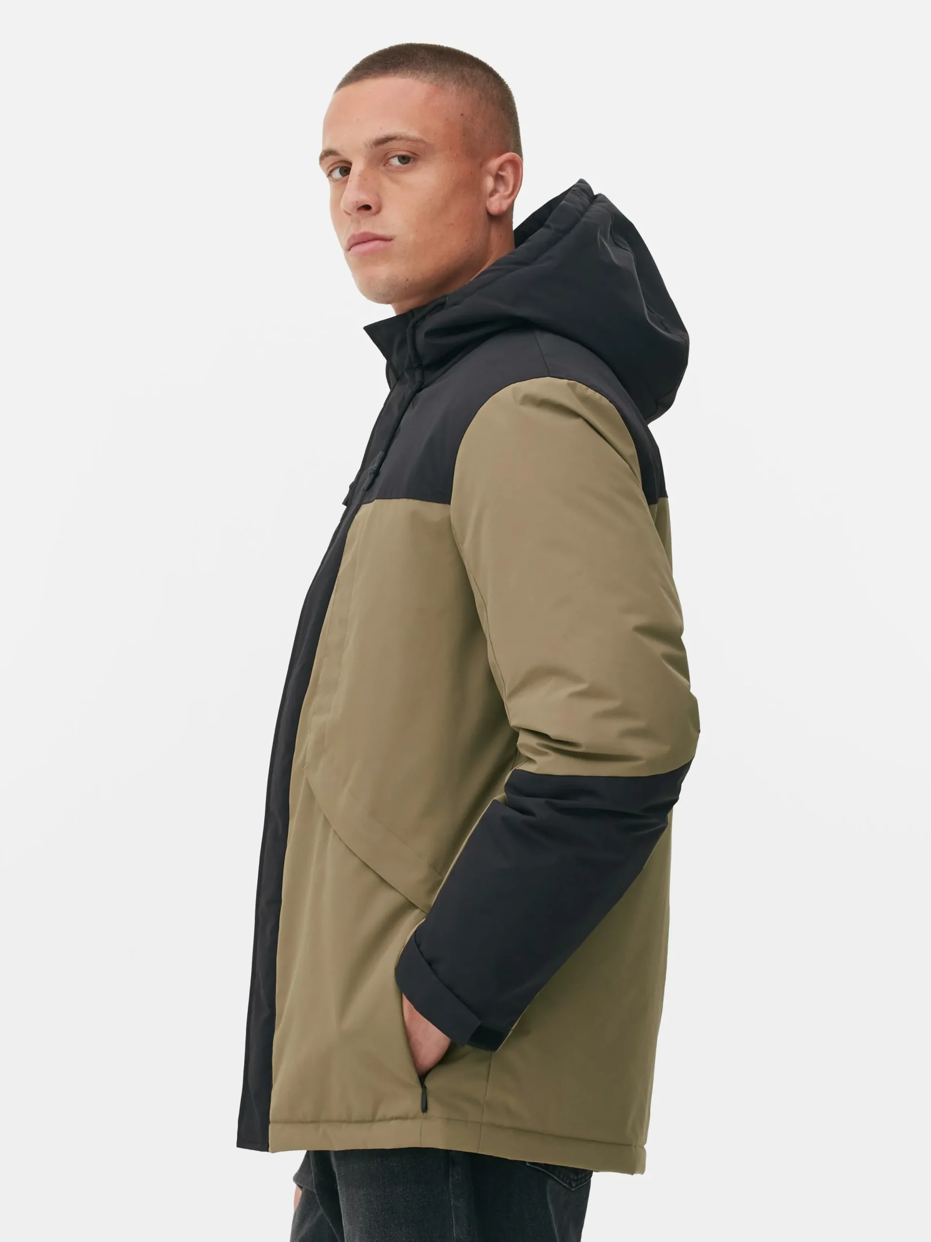 Manteaux Et Vestes|Primark Manteau Court Color Block Fauve