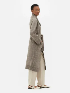 Pulls Et Gilets|Primark Manteau-cardigan Long Tricoté Taupe