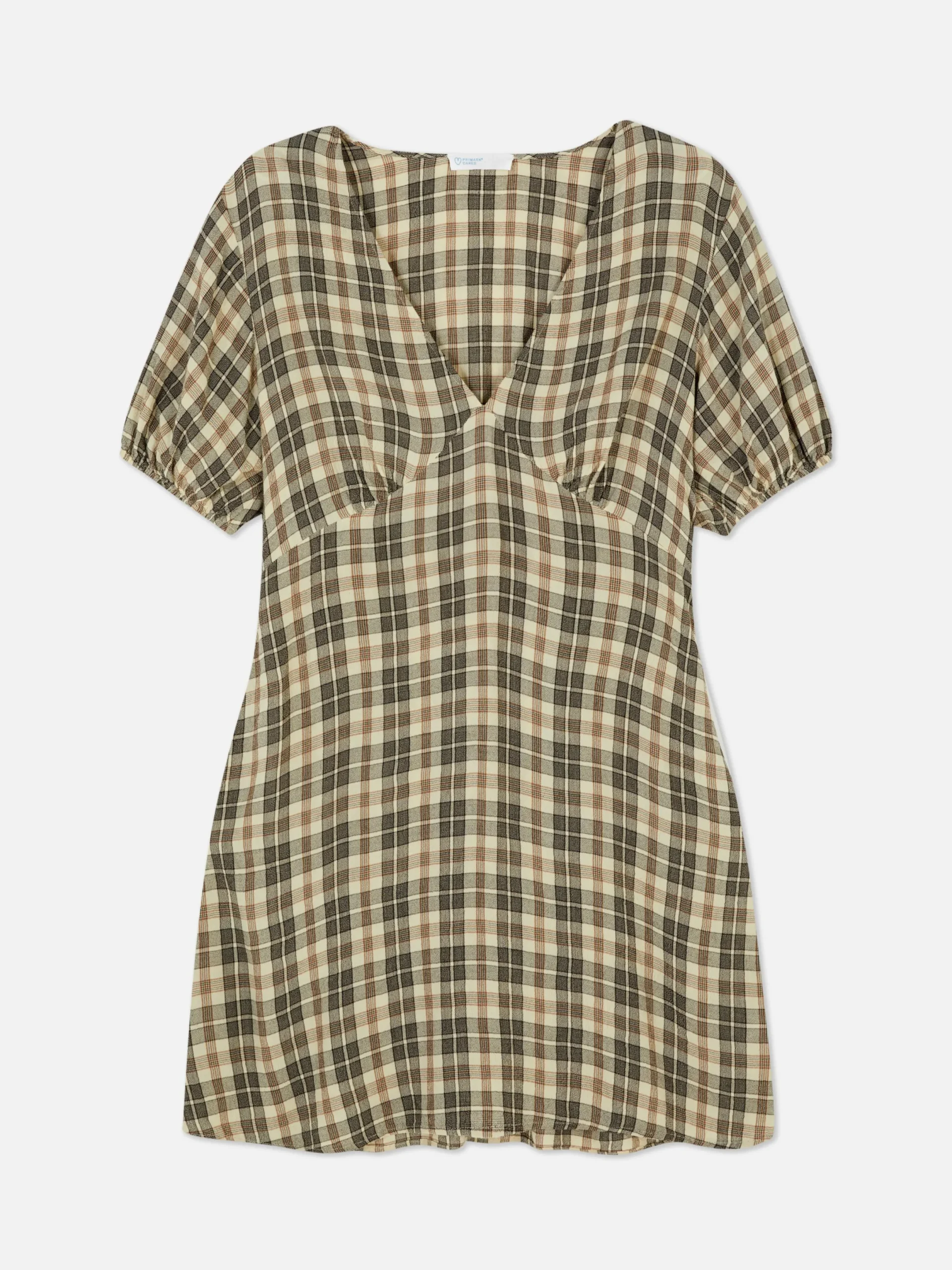 Robes|Primark Mini Robe à Carreaux Et Col En V Multicolore