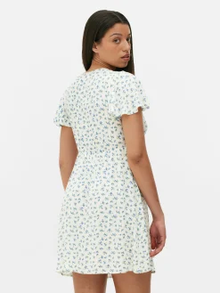 Robes|Primark Mini Robe à Manches Courtes Écru