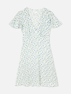 Robes|Primark Mini Robe à Manches Courtes Écru
