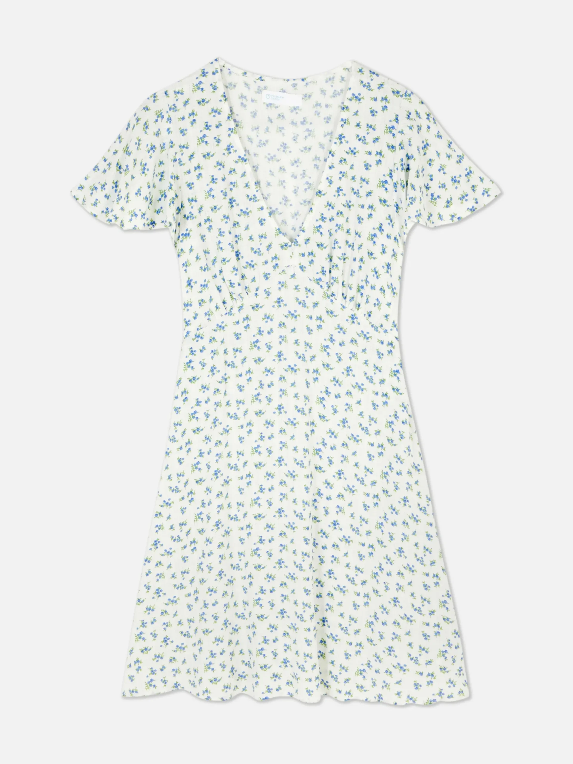Robes|Primark Mini Robe à Manches Courtes Écru