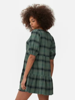 Robes|Primark Mini Robe Cintrée à Carreaux Vert