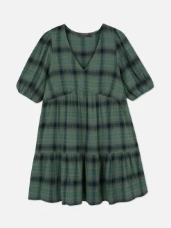 Robes|Primark Mini Robe Cintrée à Carreaux Vert