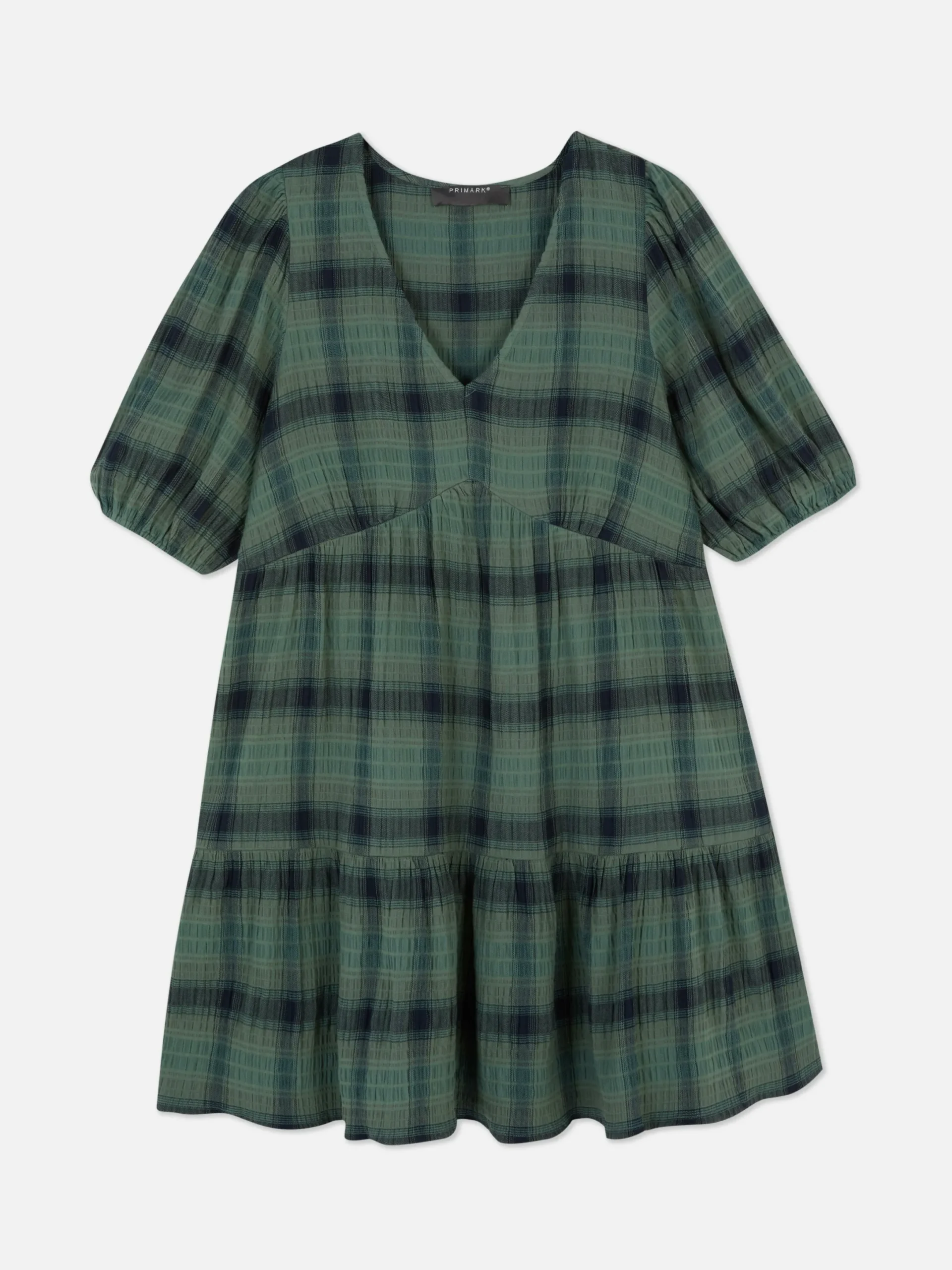 Robes|Primark Mini Robe Cintrée à Carreaux Vert