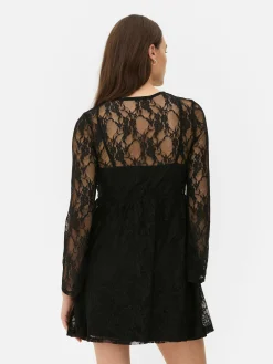Tout Halloween|Robes|Primark Mini Robe En Dentelle Beetlejuice X Colleen Atwood Noir
