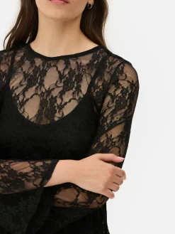 Tout Halloween|Robes|Primark Mini Robe En Dentelle Beetlejuice X Colleen Atwood Noir