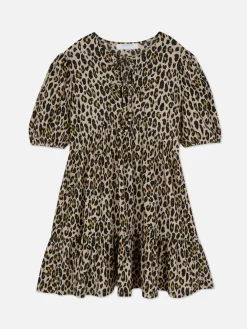 Robes|Primark Mini Robe Froncée à Smock Marron