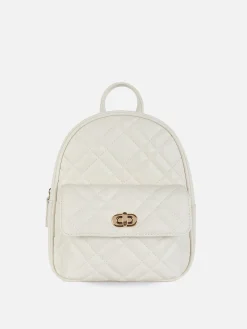 Sacs Et Porte-Monnaie|Primark Mini Sac à Dos Matelassé Blanc