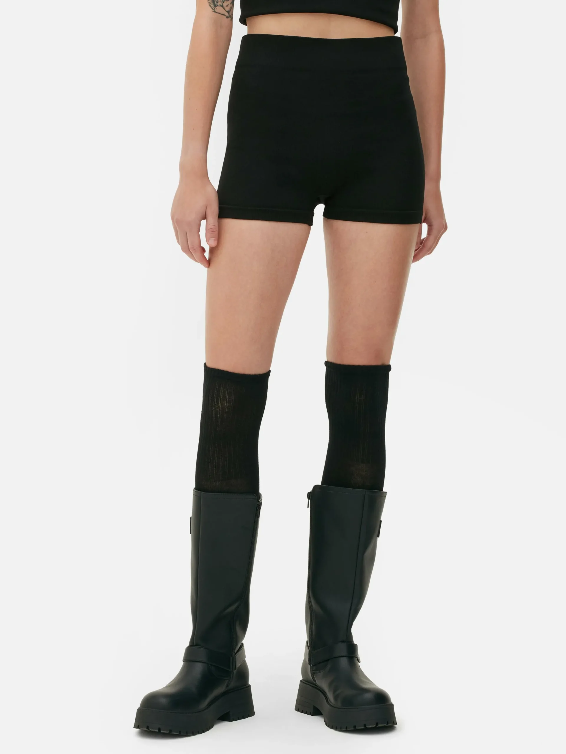 Shorts|Primark Mini Short Sans Coutures Rita Ora Noir