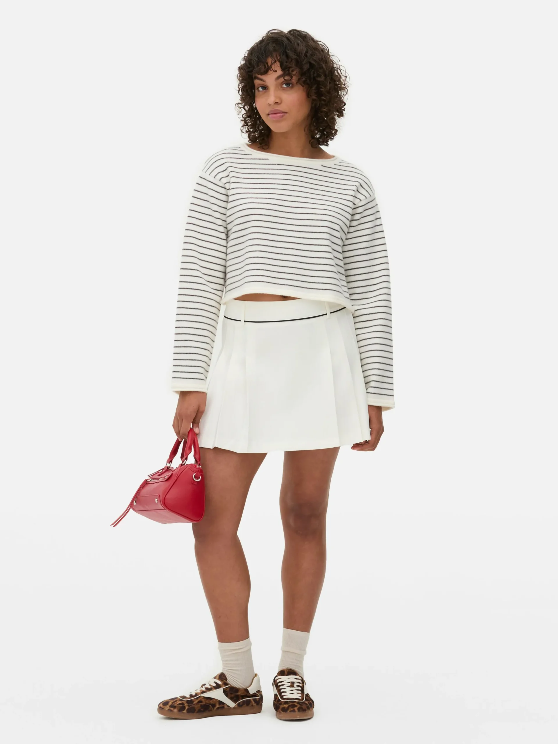 Jupes|Primark Mini-jupe De Tennis Plissée Blanc