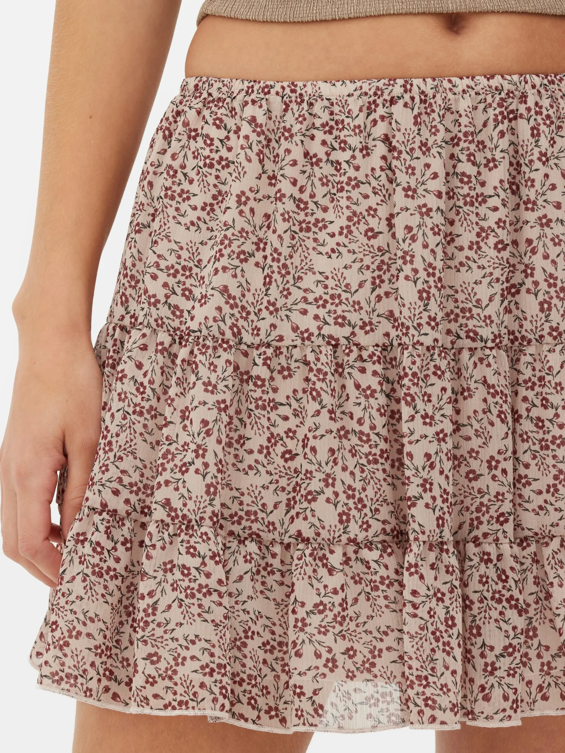 Jupes|Primark Mini-jupe En Mousseline à Superposition Rose