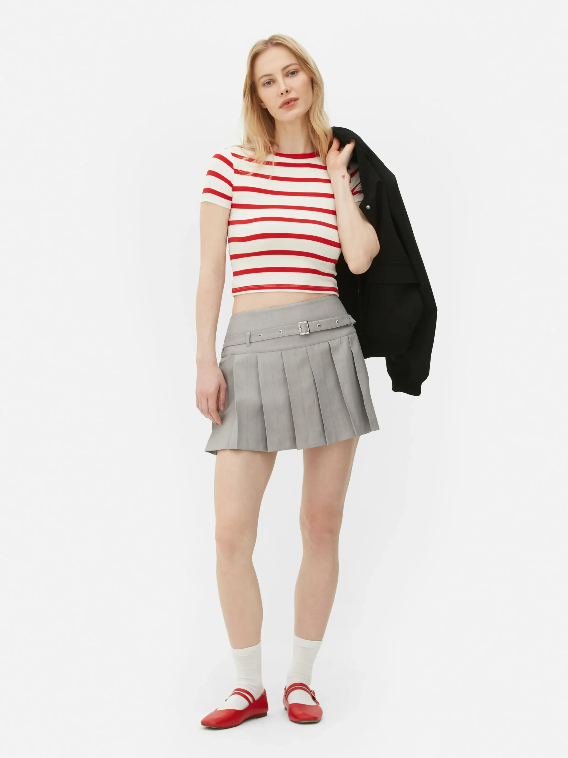 Jupes|Primark Mini-jupe Plissée à Boucle Gris clair