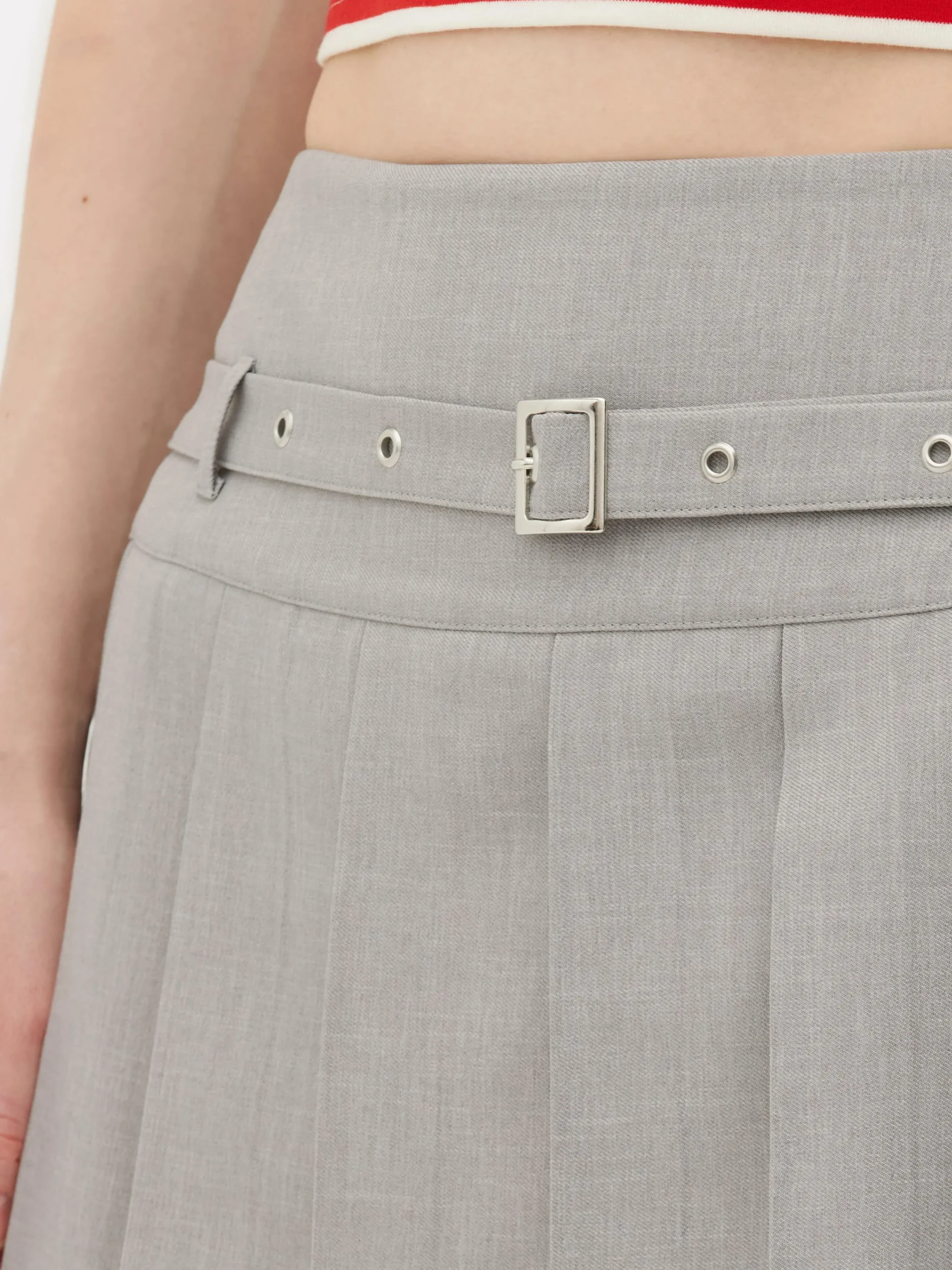 Jupes|Primark Mini-jupe Plissée à Boucle Gris clair
