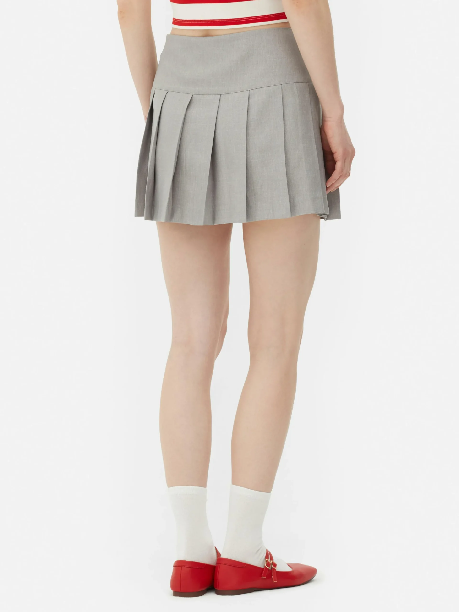 Jupes|Primark Mini-jupe Plissée à Boucle Gris clair