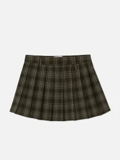 Jupes|Primark Mini-jupe Plissée à Carreaux Rita Ora Marron
