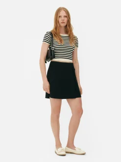 Jupes|Primark Mini-jupe Portefeuille à Nouer Sur Le Devant Noir