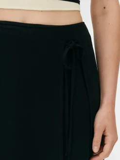 Jupes|Primark Mini-jupe Portefeuille à Nouer Sur Le Devant Noir