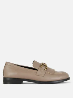 Ballerines|Primark Mocassins à Boucle Et à Franges Taupe