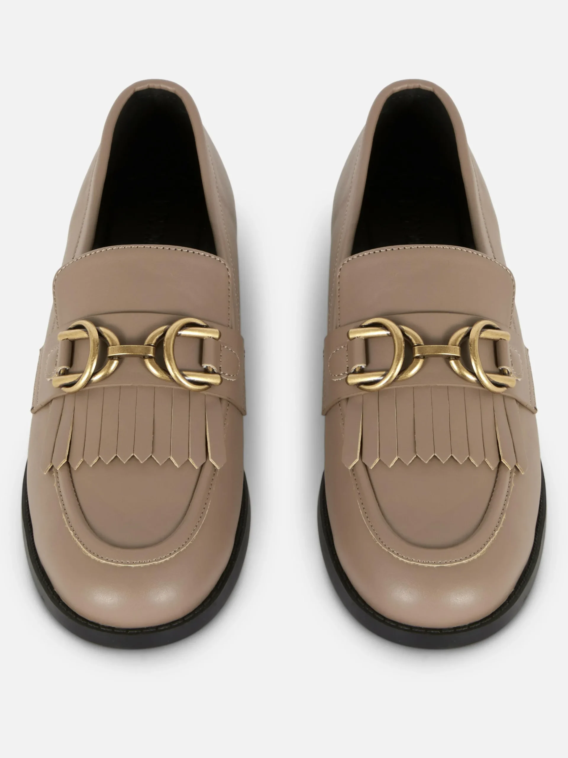 Ballerines|Primark Mocassins à Boucle Et à Franges Taupe