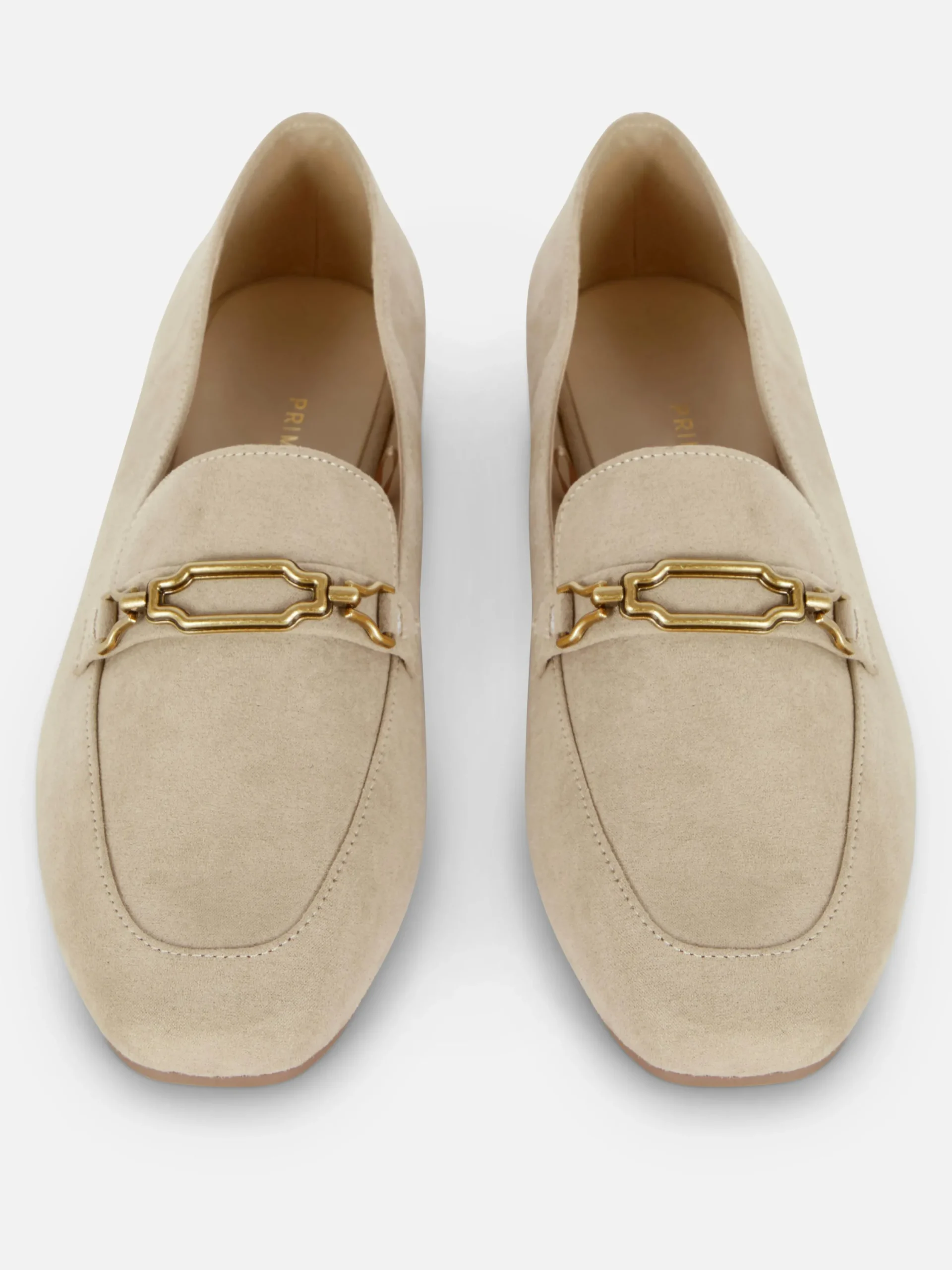 Ballerines|Primark Mocassins Avec Chaîne - Pointure Large Naturel
