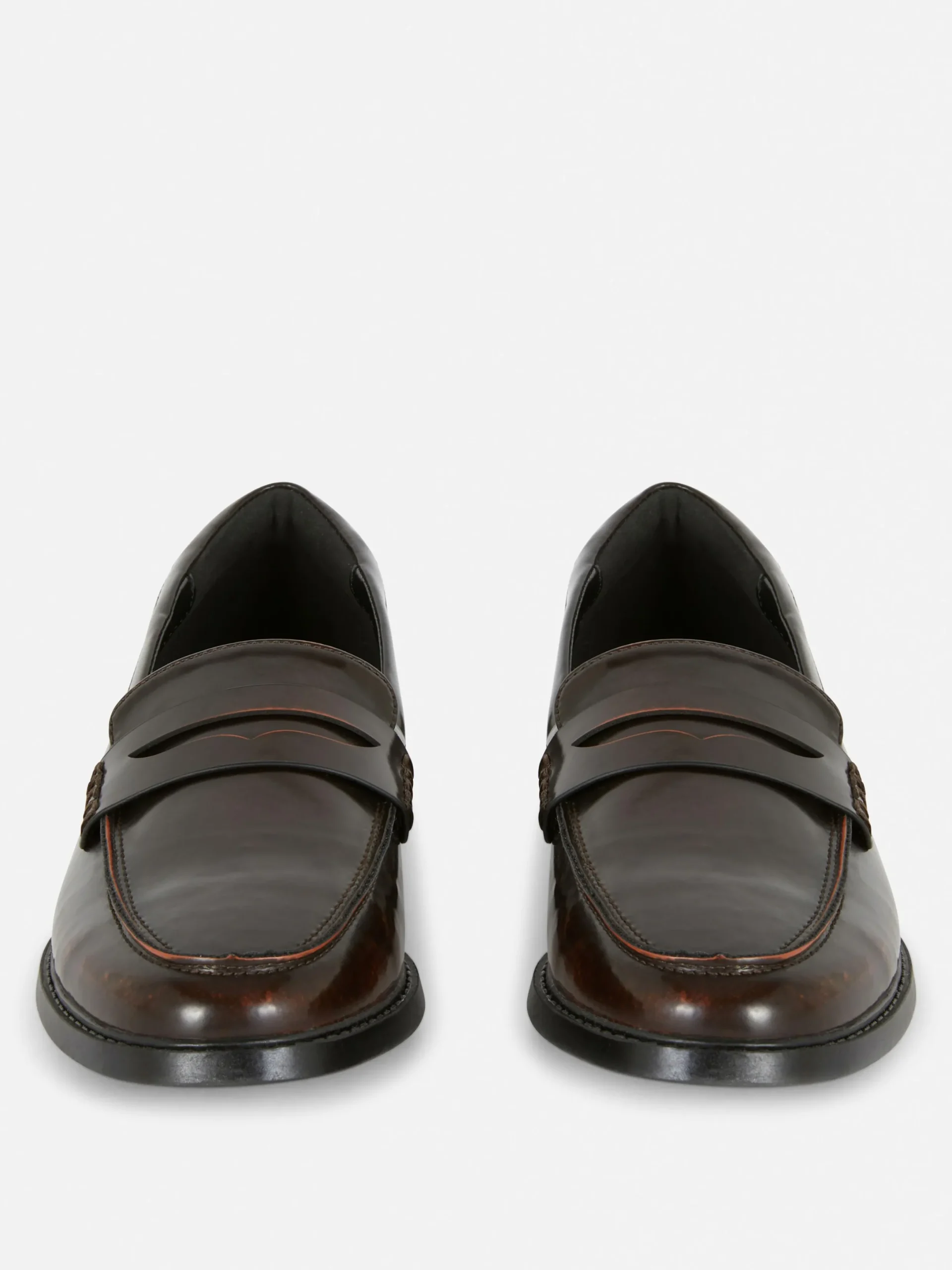 Ballerines|Primark Mocassins En Simili Cuir Marron