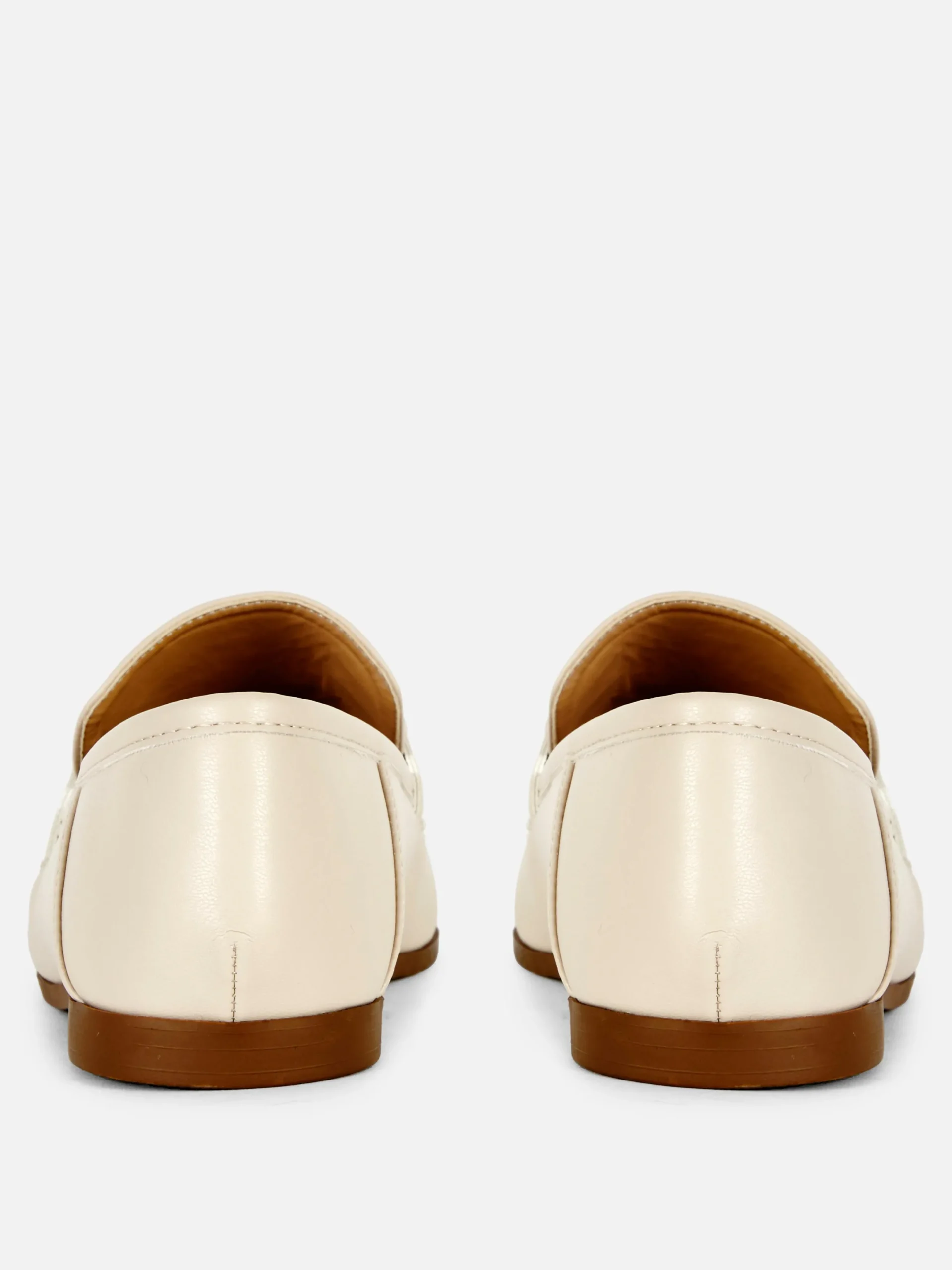 Ballerines|Primark Mocassins En Simili Cuir Avec Boucle Écru