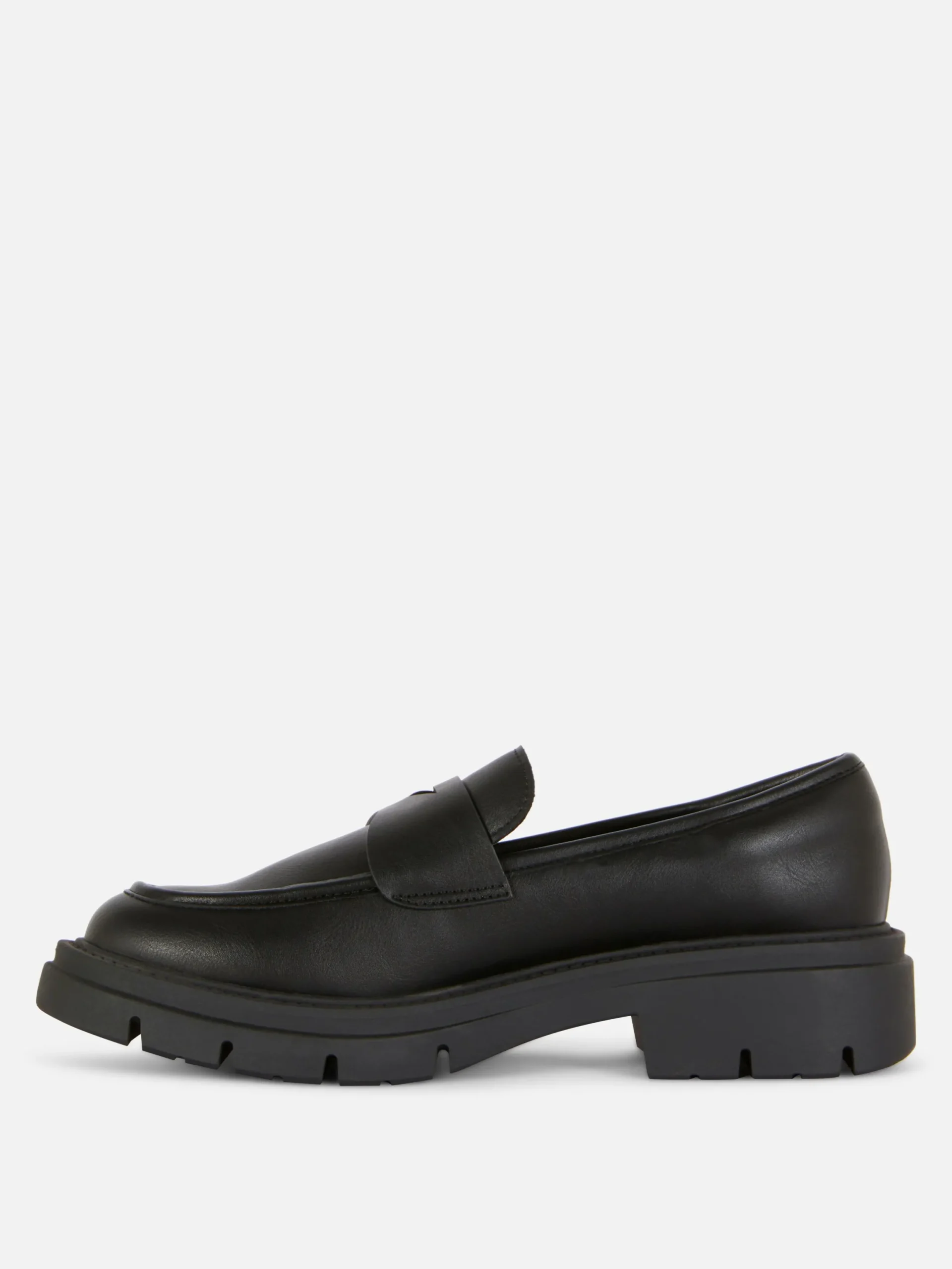 Ballerines|Primark Mocassins En Simili Cuir à Semelle épaisse Noir