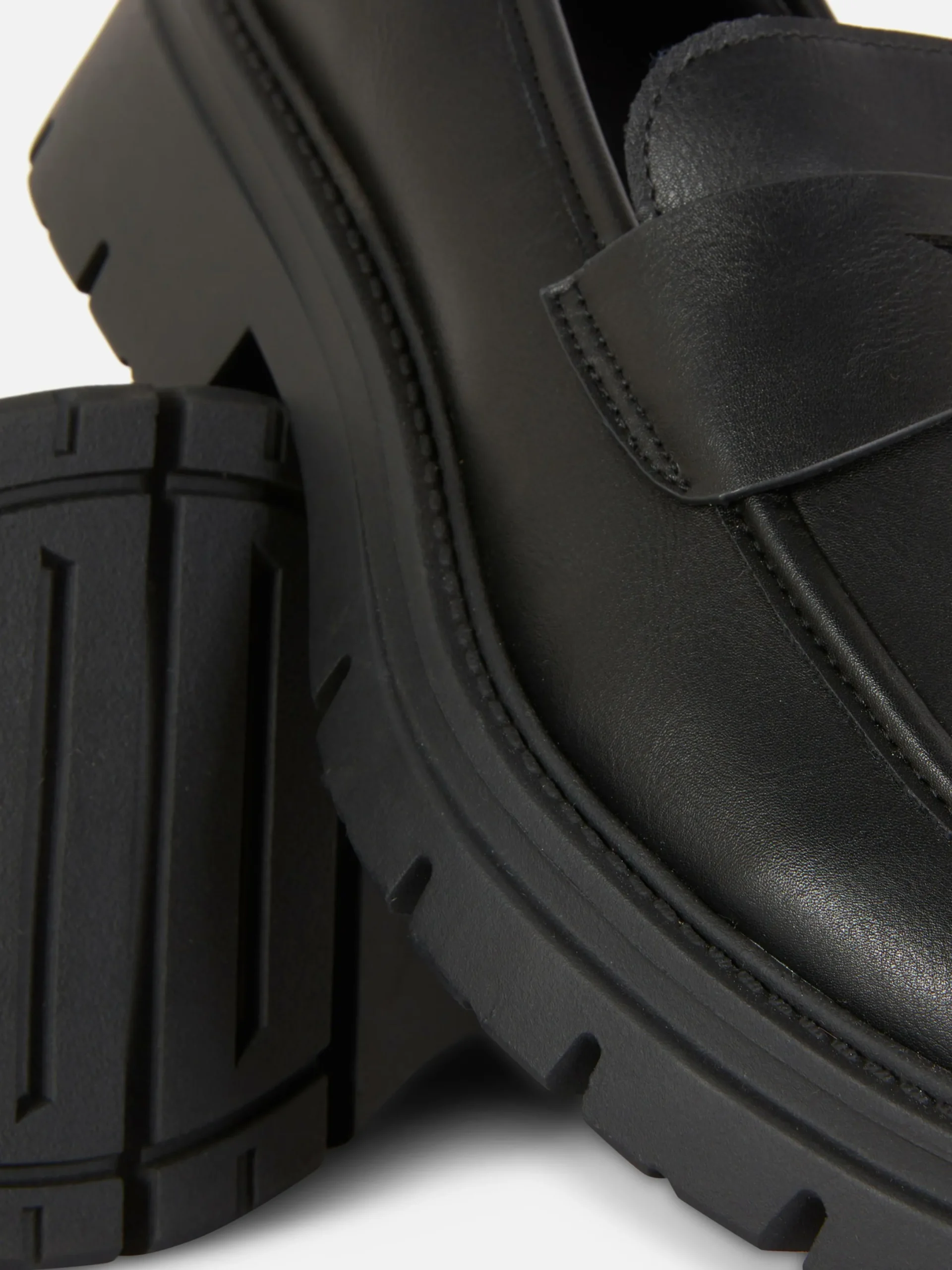 Ballerines|Primark Mocassins En Simili Cuir à Semelle épaisse Noir