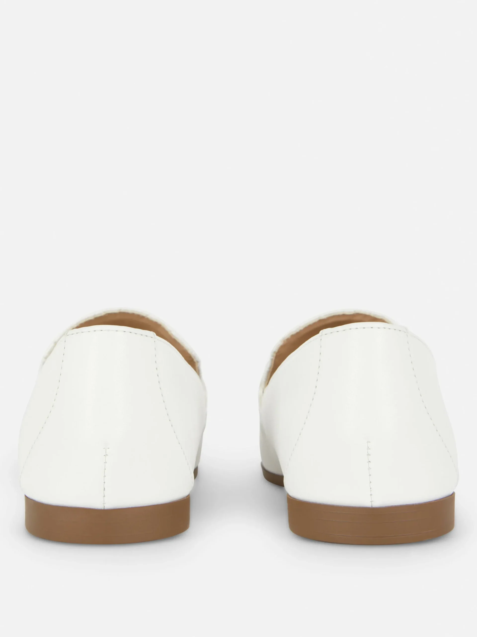 Ballerines|Primark Mocassins En Simili Cuir à Mors Blanc