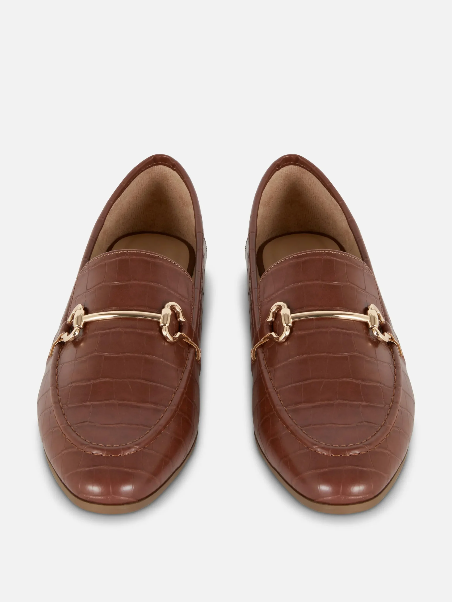 Ballerines|Primark Mocassins En Simili Cuir à Mors Marron