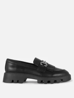 Ballerines|Primark Mocassins épais à Frange Rita Ora Noir