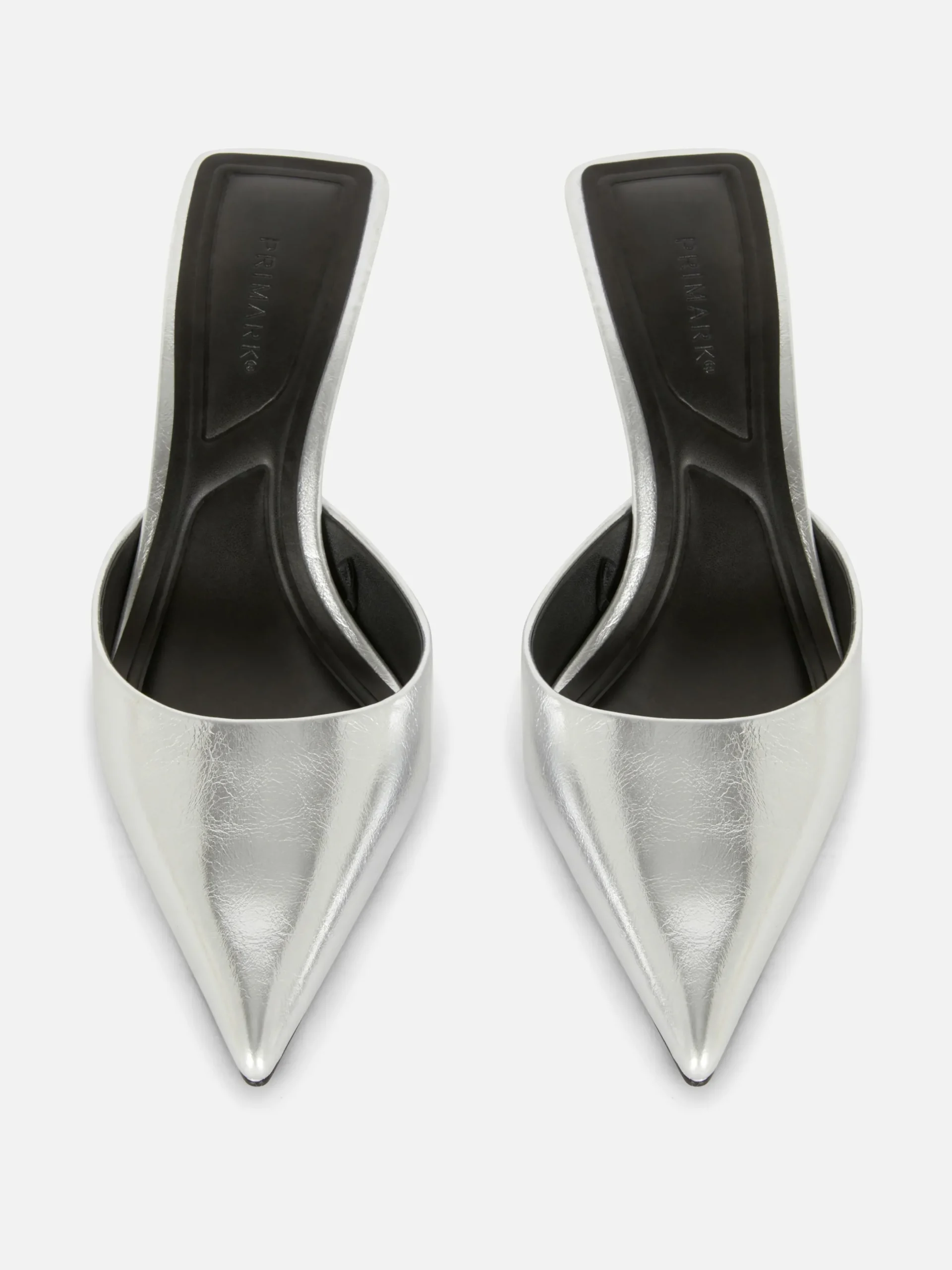Vêtements Gothiques|Chaussures À Talons|Primark Mules à Talon Et Bout Pointu Argent