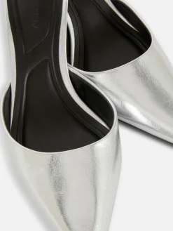 Vêtements Gothiques|Chaussures À Talons|Primark Mules à Talon Et Bout Pointu Argent
