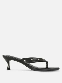 Chaussures À Talons|Primark Mules Cloutées En Simili Cuir Rita Ora Noir