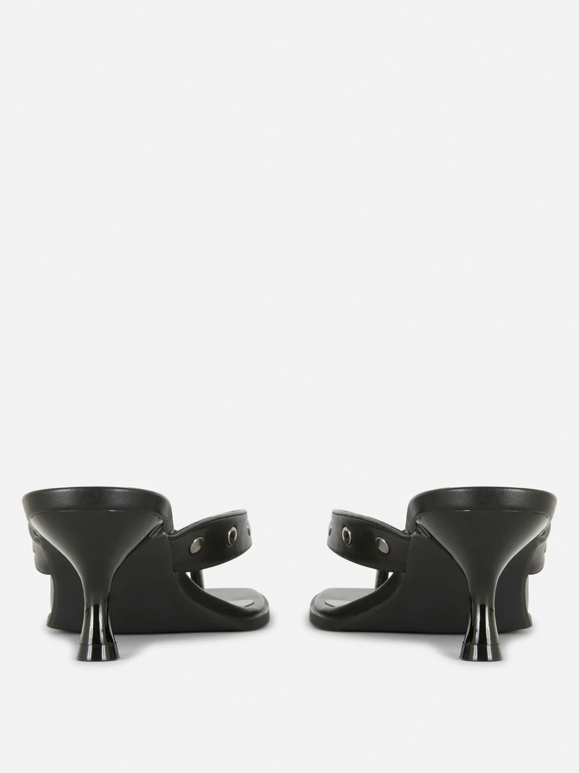 Chaussures À Talons|Primark Mules Cloutées En Simili Cuir Rita Ora Noir
